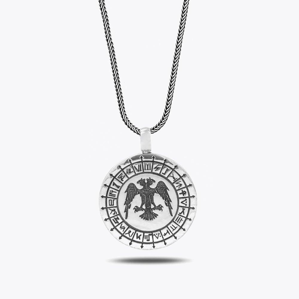 Two -headed eagle pendant necklace