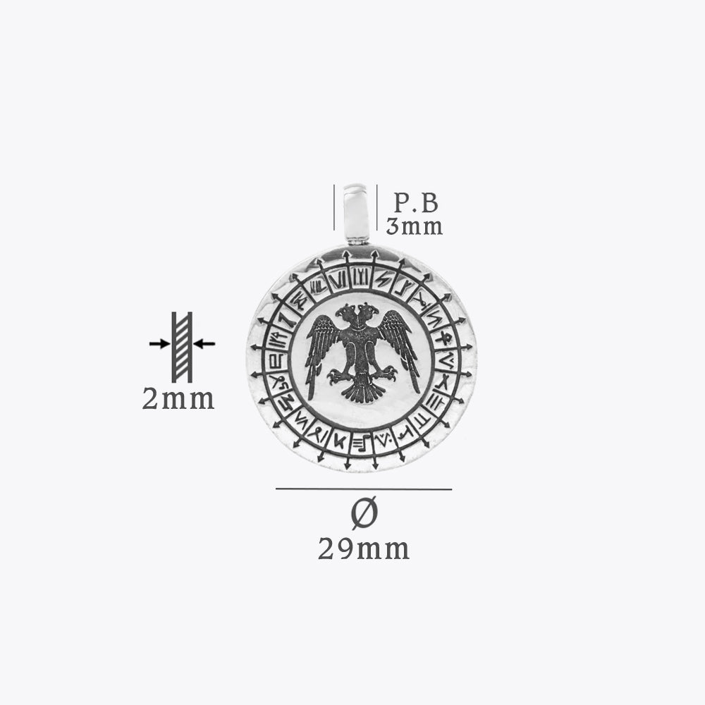 Two -headed eagle pendant necklace