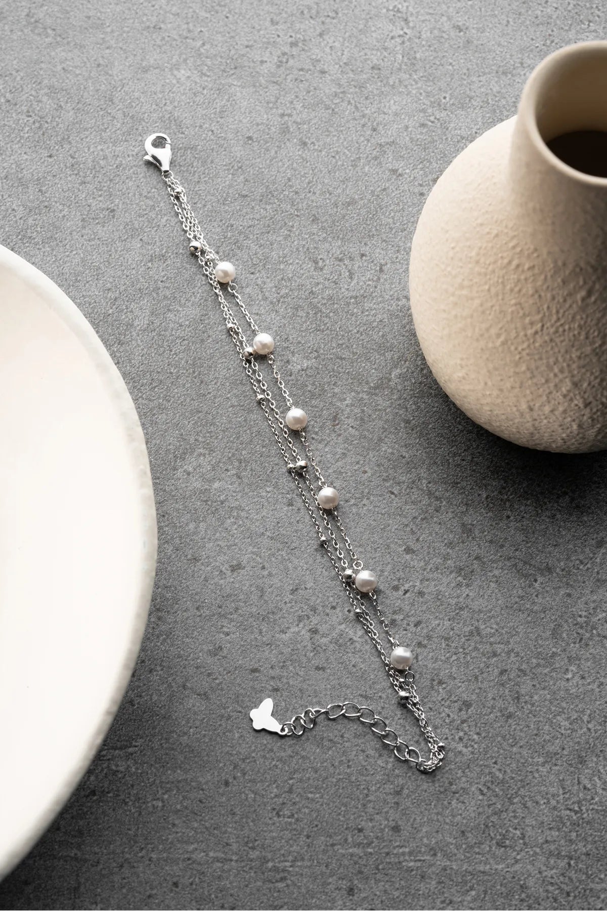 Parel Armband van 925 Sterling Zilver - by LYDIAN