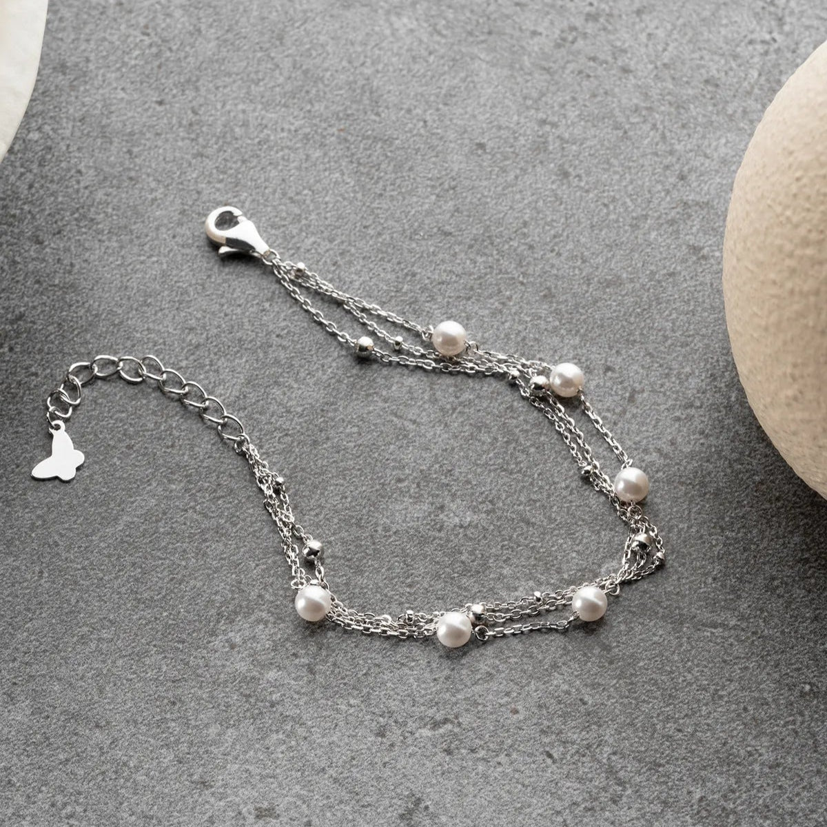 Parel Armband van 925 Sterling Zilver - by LYDIAN