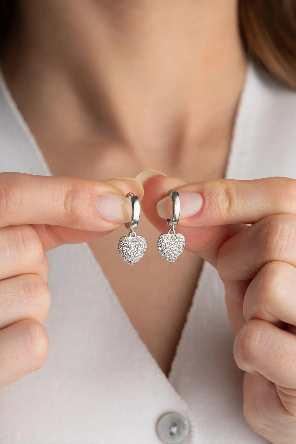 Herzfunke - 925 Ohrringe Sterling Silber