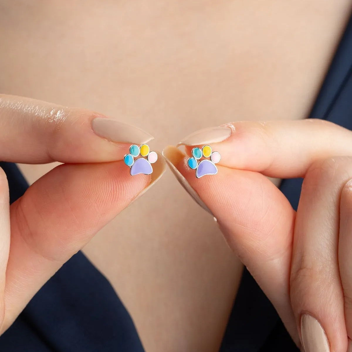 Happy Paw Earrings - 925 Silver