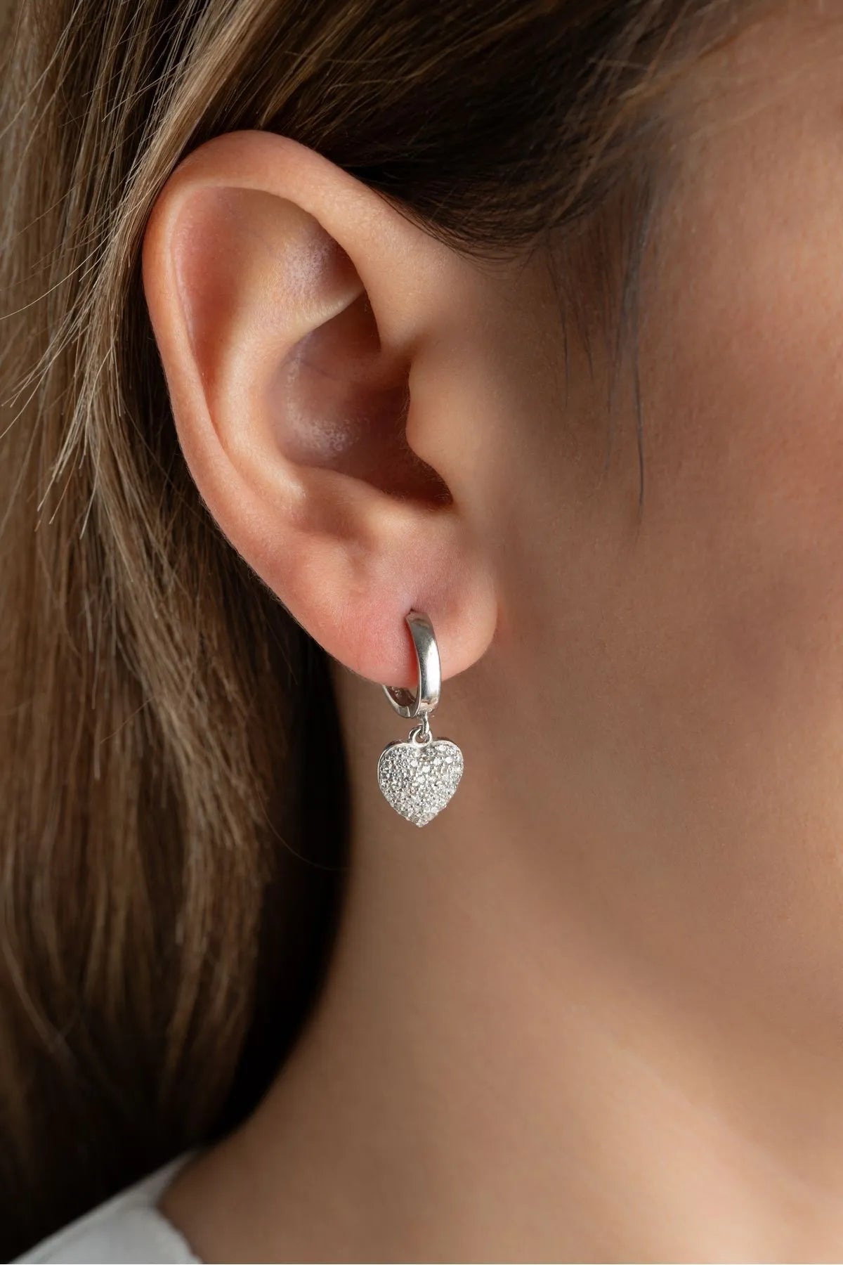 Herzfunke - 925 Ohrringe Sterling Silber