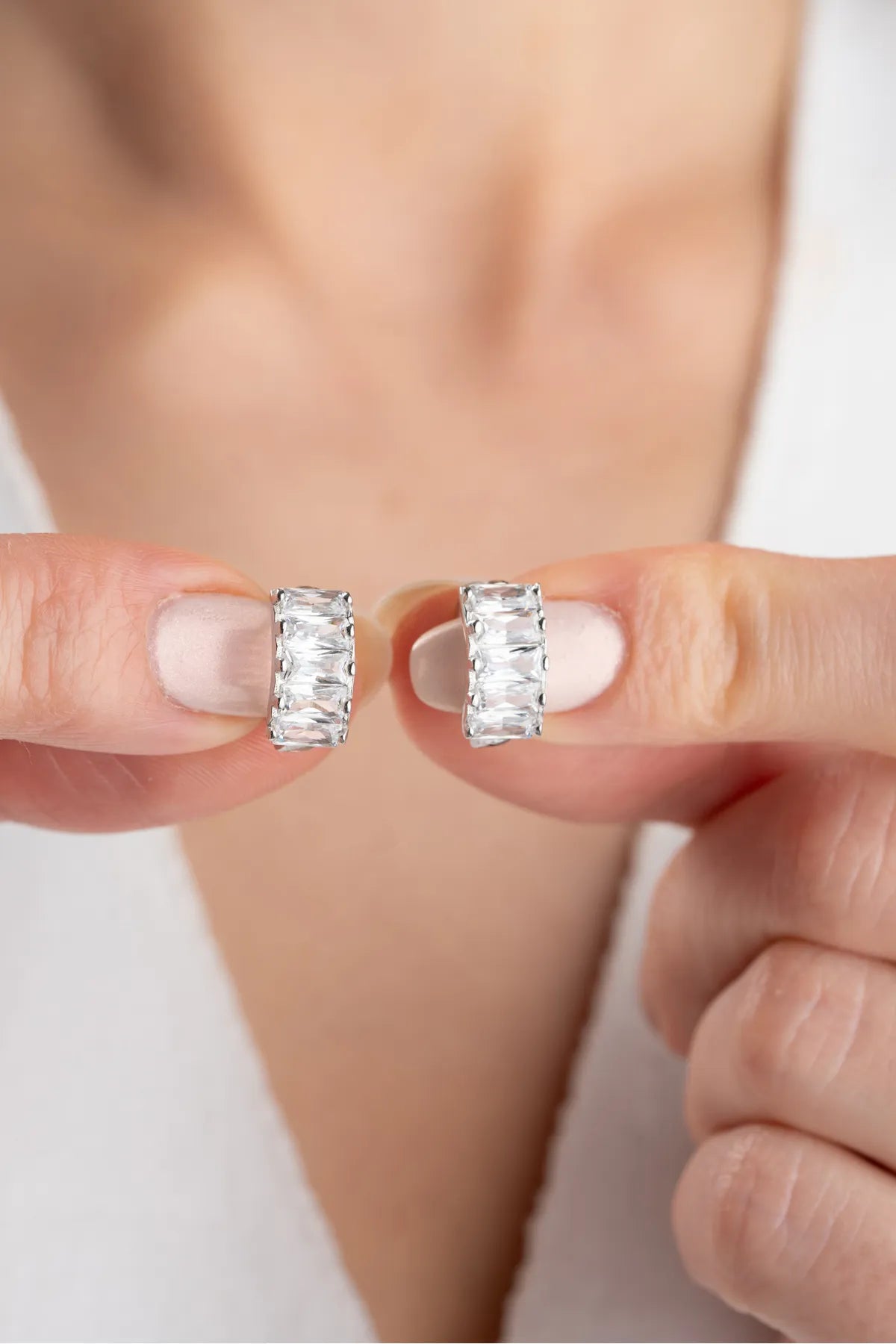 Lumière Hoop Oorbellen – 925 Zilver & Baget Zirkonia