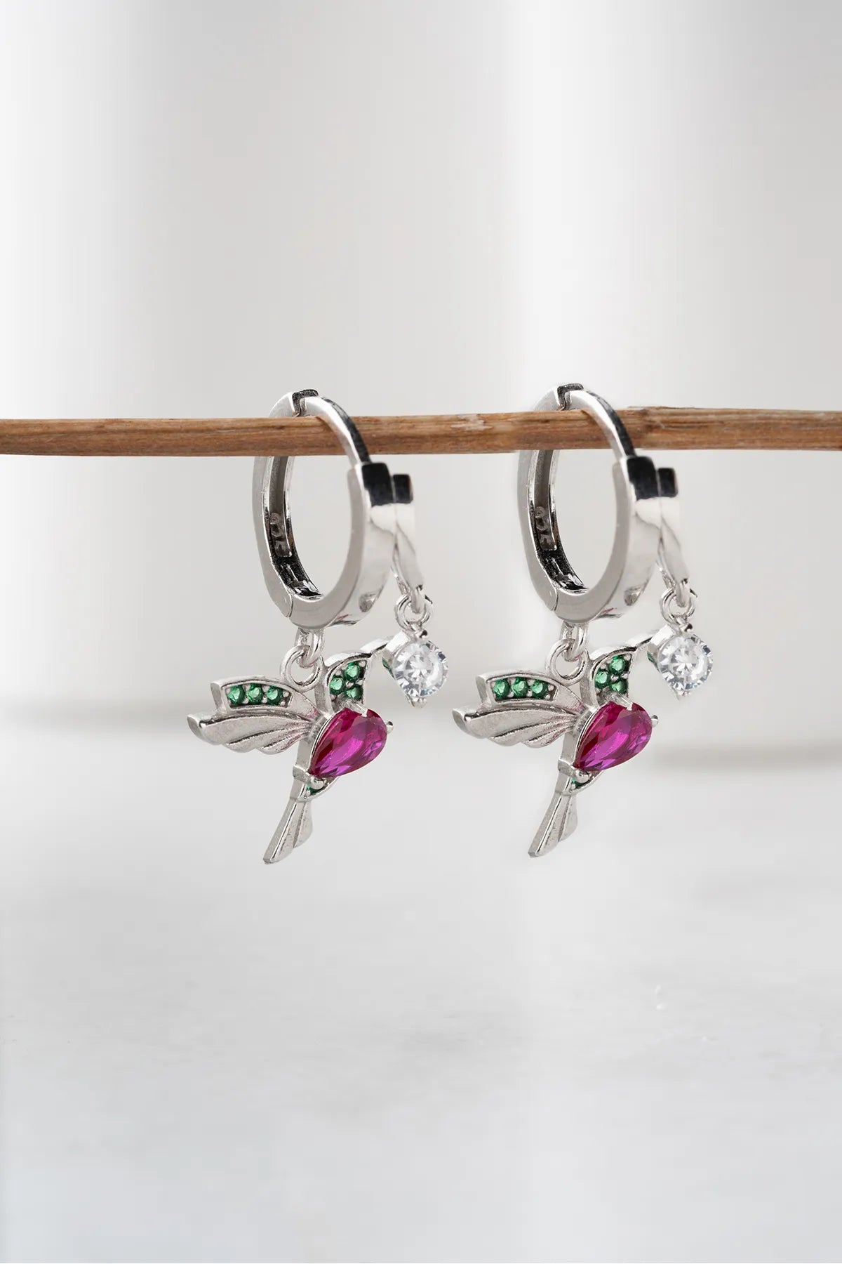Hummingbird Charm – 925 Sterling Zilver Oorbellen