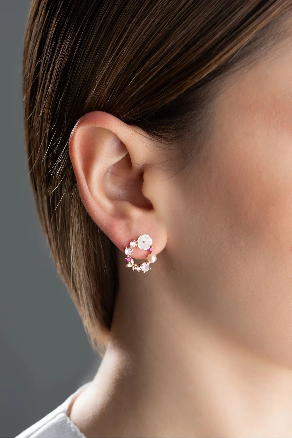 Errötenblüte - 925 Sterling -Silberohrringe