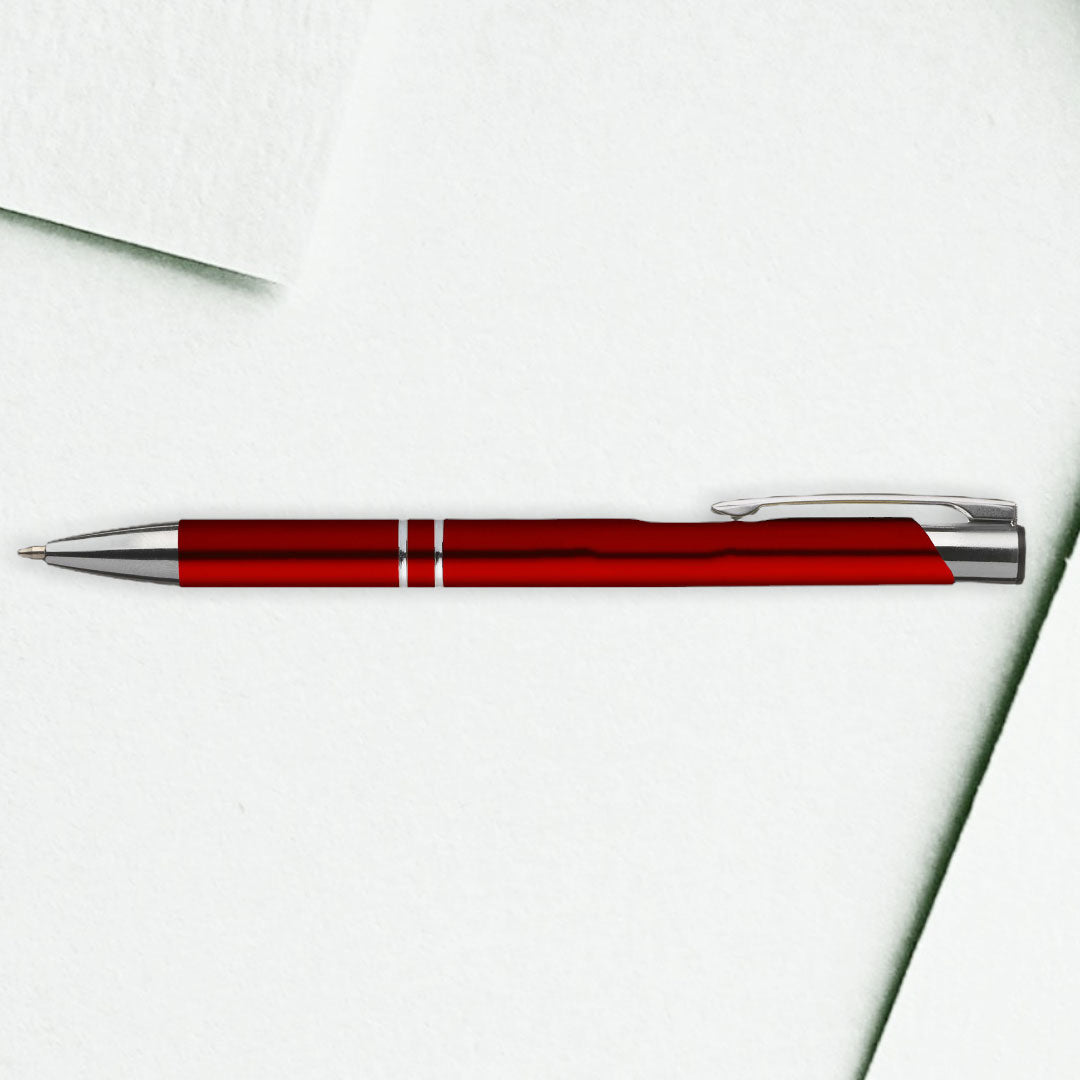 Personalized ballpoint pen - Writing set with engraved wooden box BLP2002RD