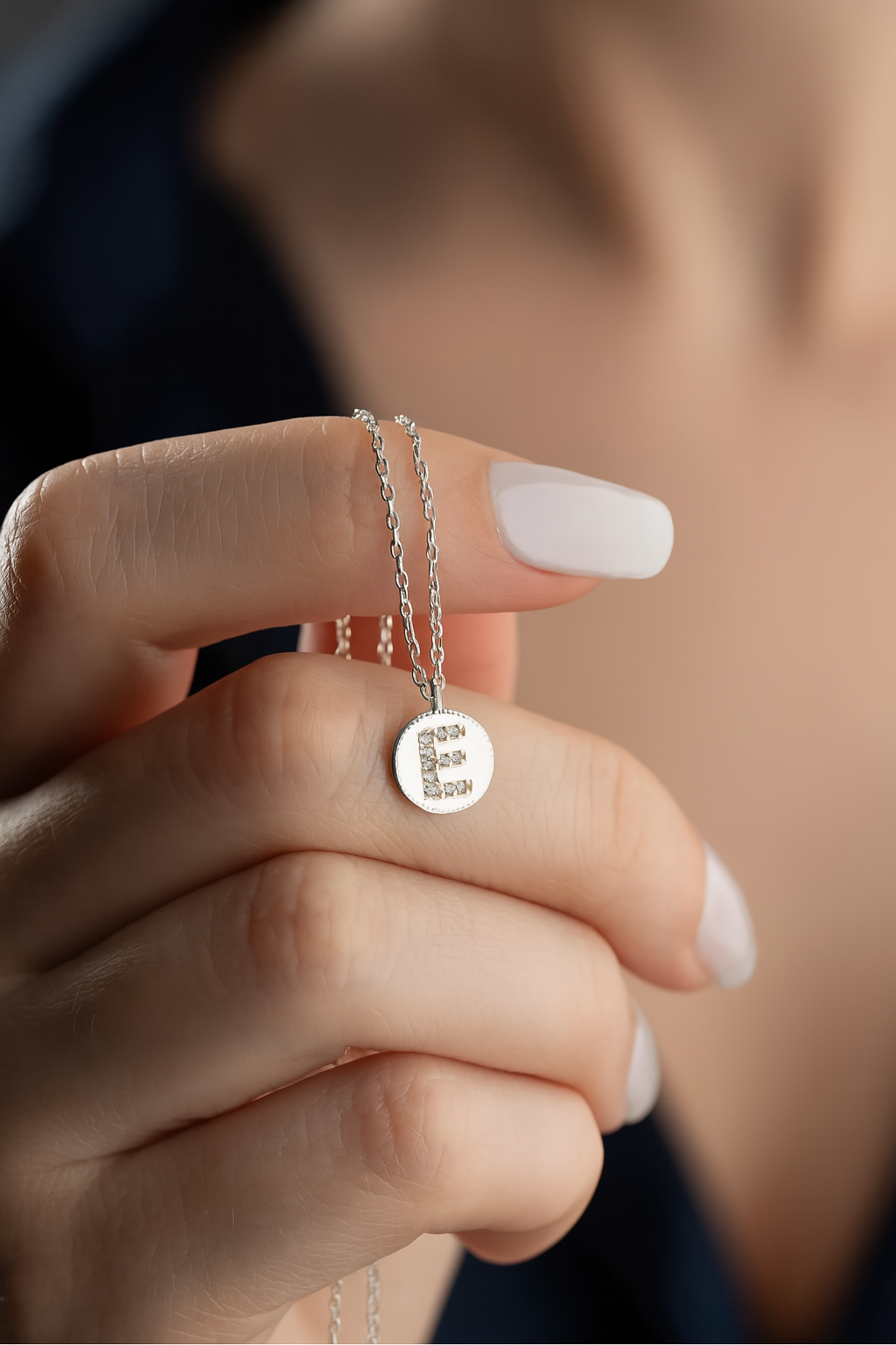 Letterketting met Ronde Plaque – 925 Zilver
