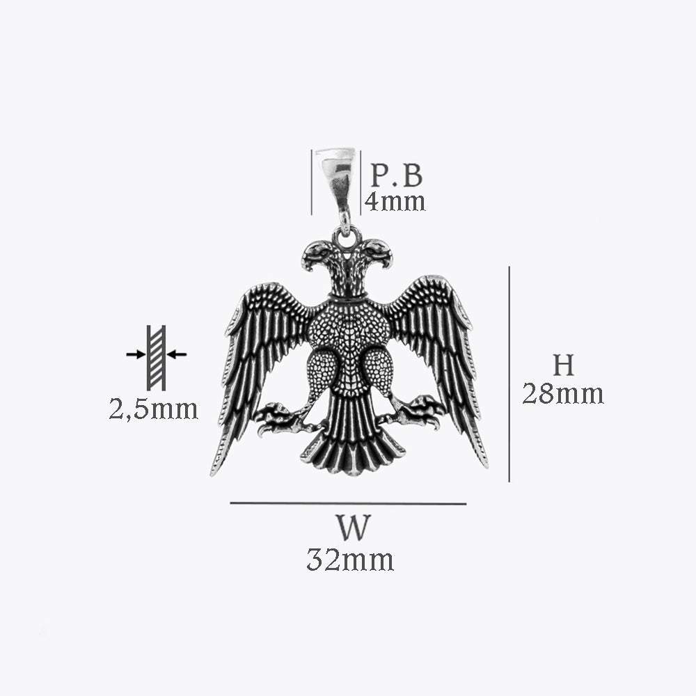 Two -headed eagle pendant chain CLMR0274
