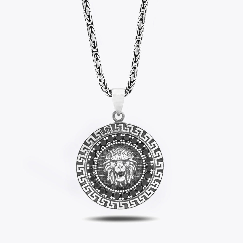 Lion Ketting hanger with Zirconia 925 Silver CLMR0289-1-KC