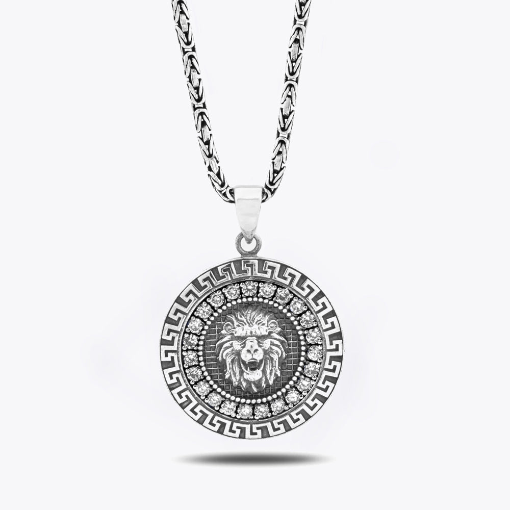 Lion Ketting hanger with Zirconia 925 Silver CLMR0289-KC