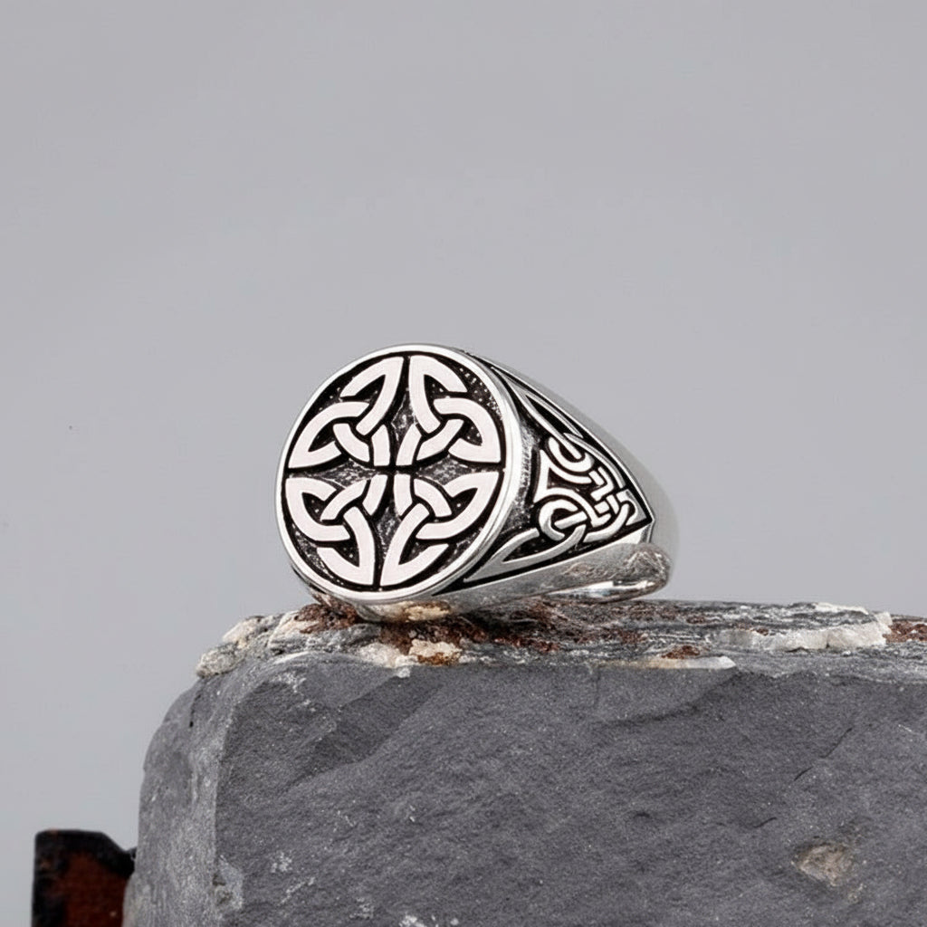 VARQ Herenring met Keltisch Motief – 925 Sterling Zilver