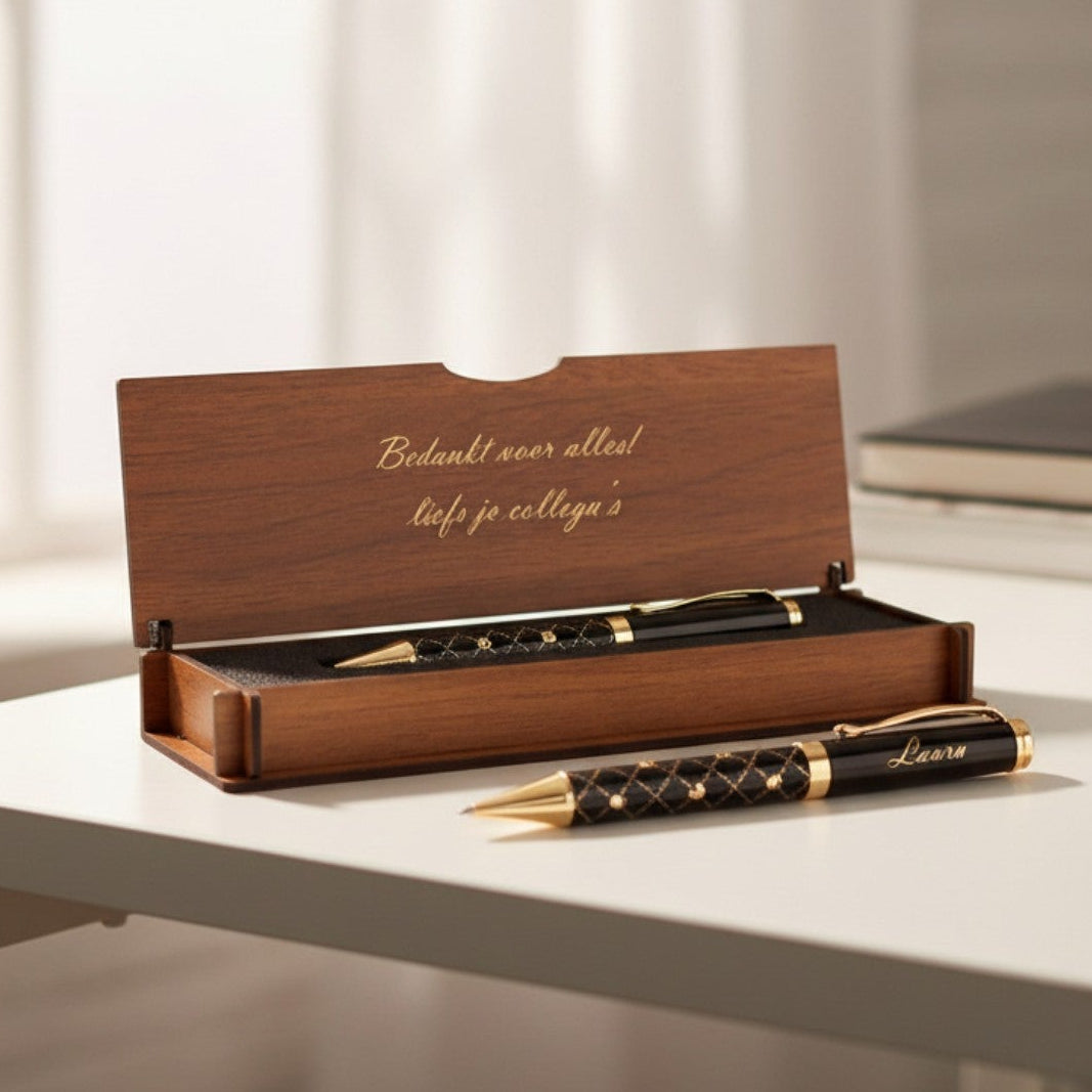 Personalised Pen with Engraved Wooden Gift Box