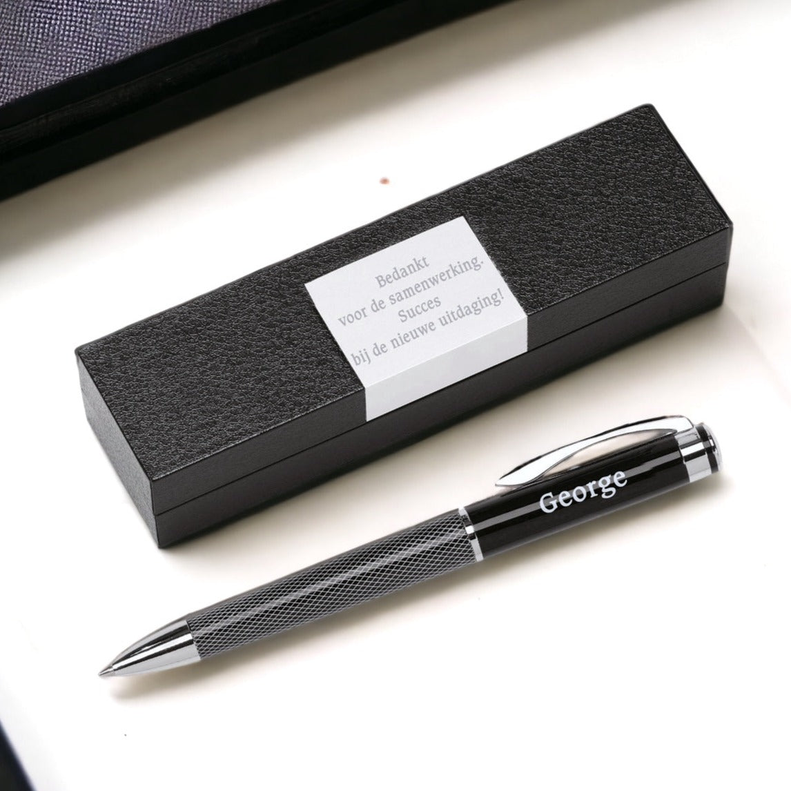 Gepersonaliseerde Penset - Schrijfset met Gegraveerde Doosje
