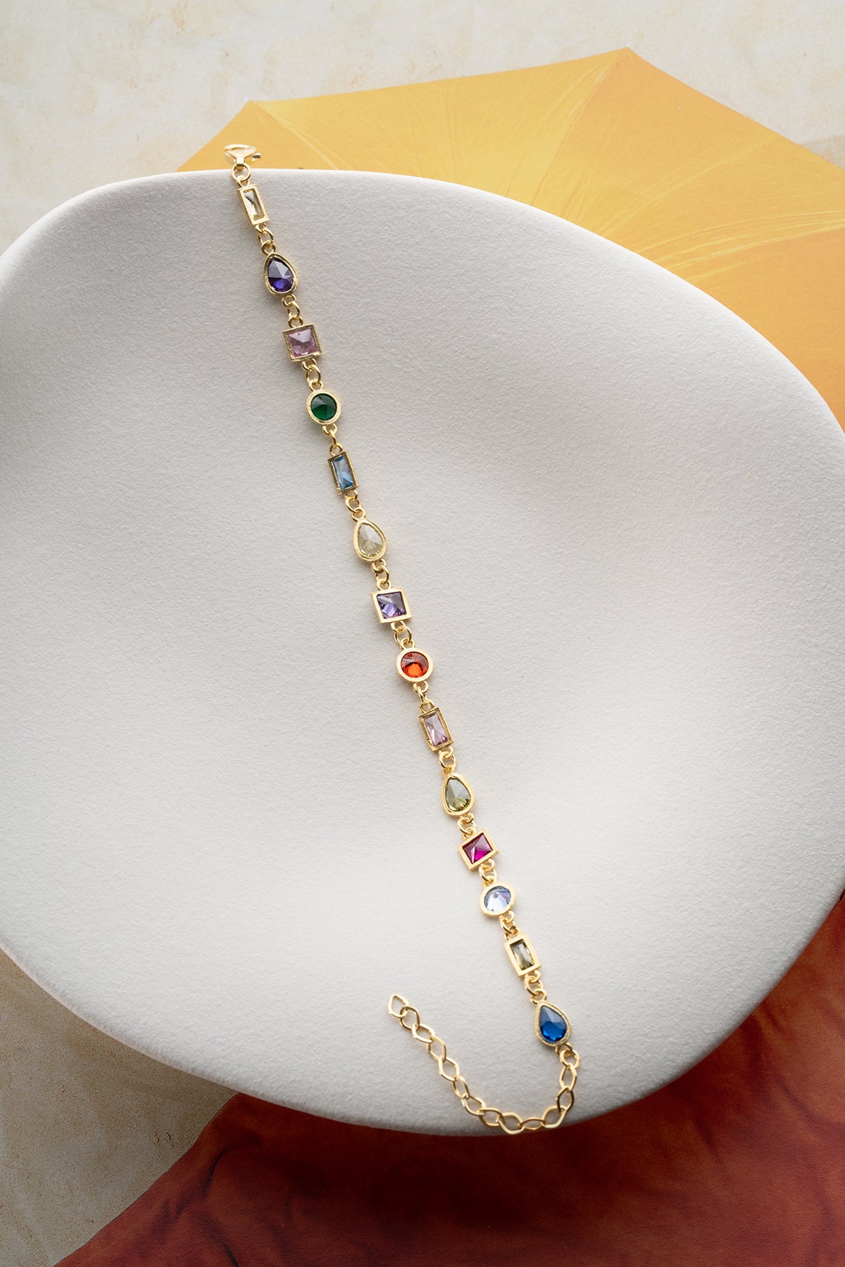Seranay Meer-kleurige Steen Armband – Verguld