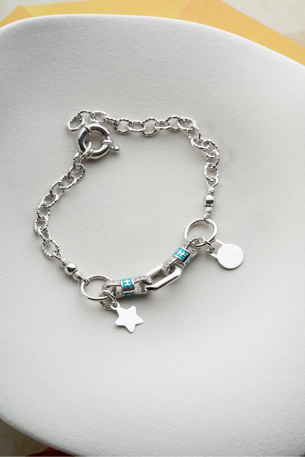 925 Sterling Zilveren Trend Armband met Bedels