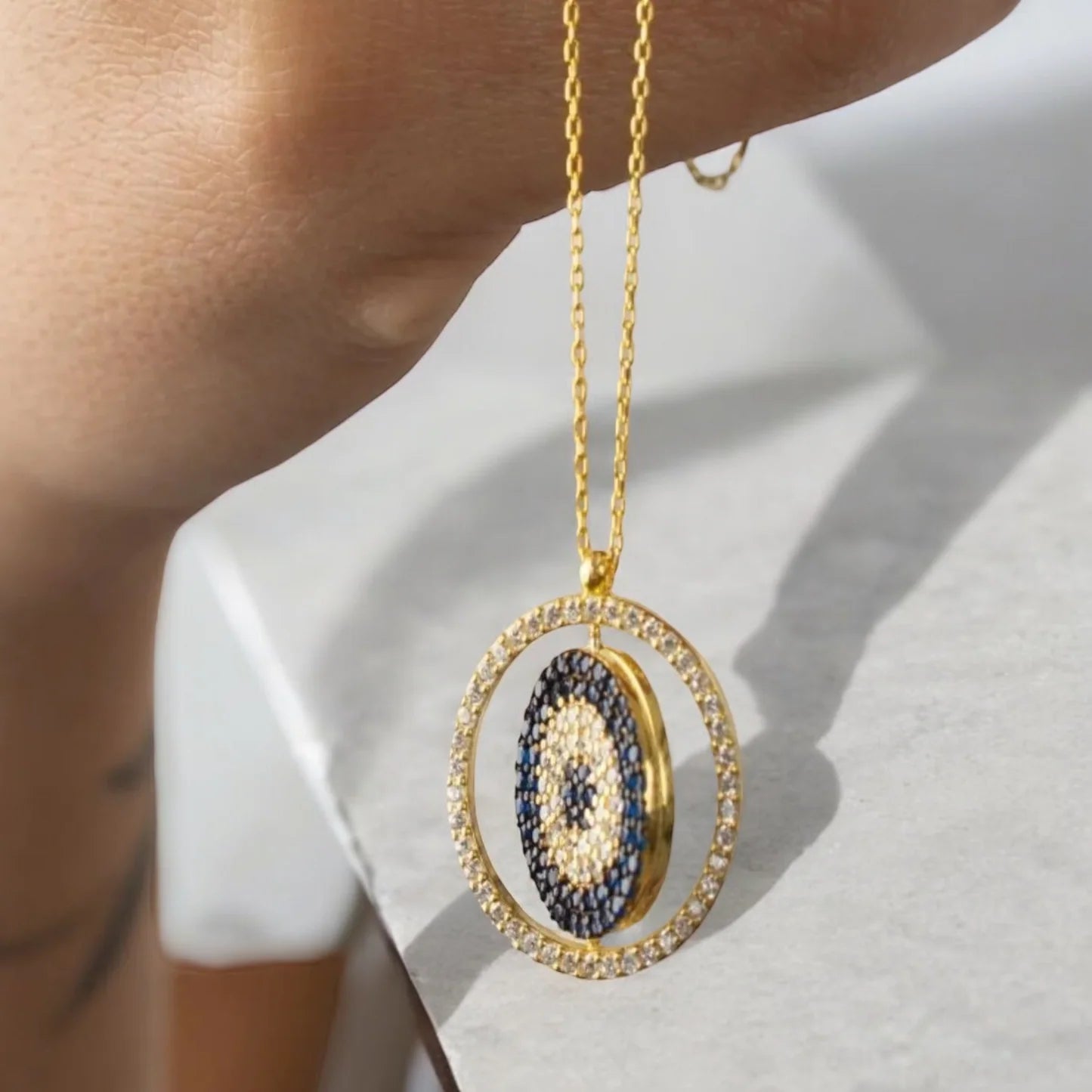 Gepersonaliseerde Oogje-Ketting van 925 Zilver