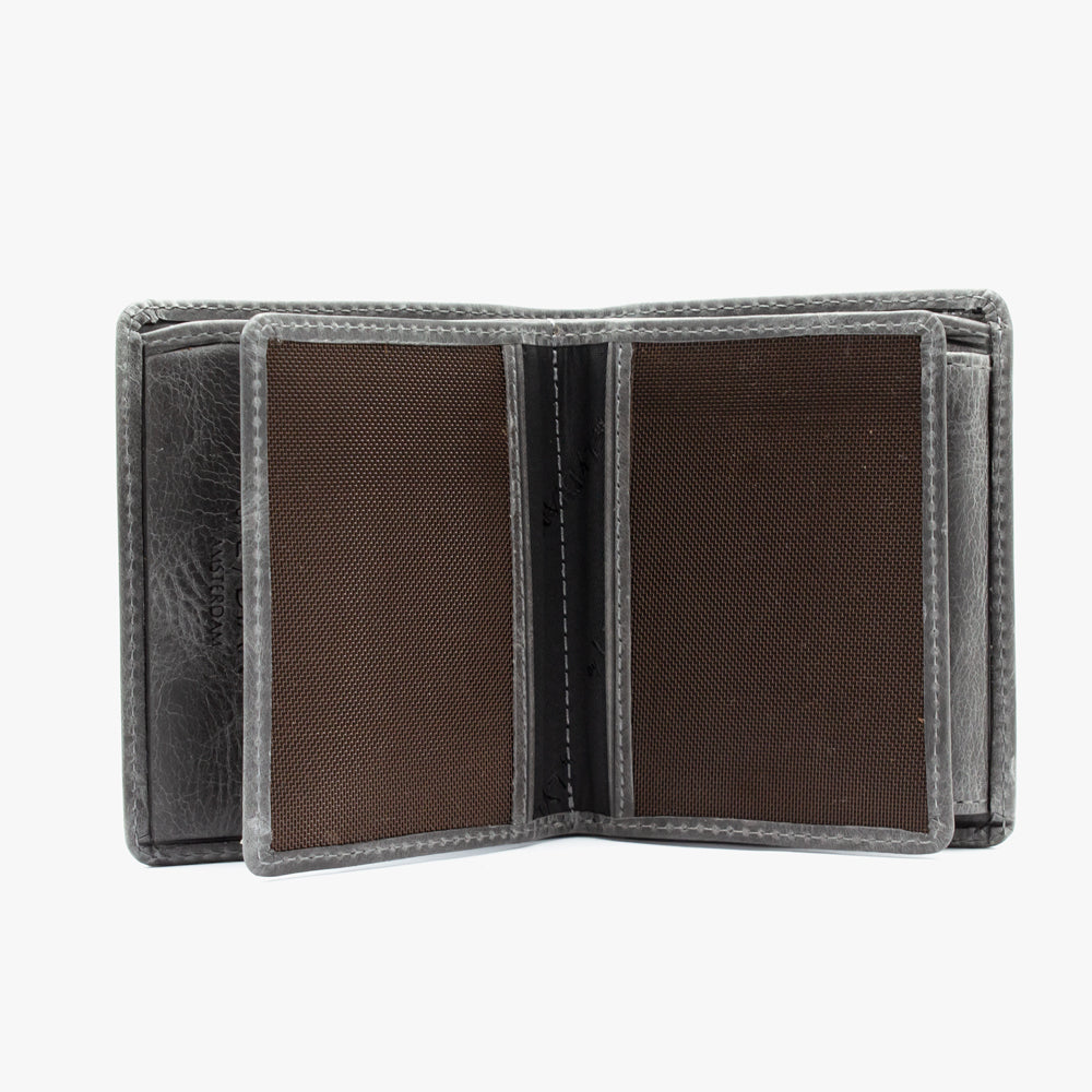 Gepersonaliseerde Geschenkset - Grijze Portemonnee - Sleutelhanger - Gift Set