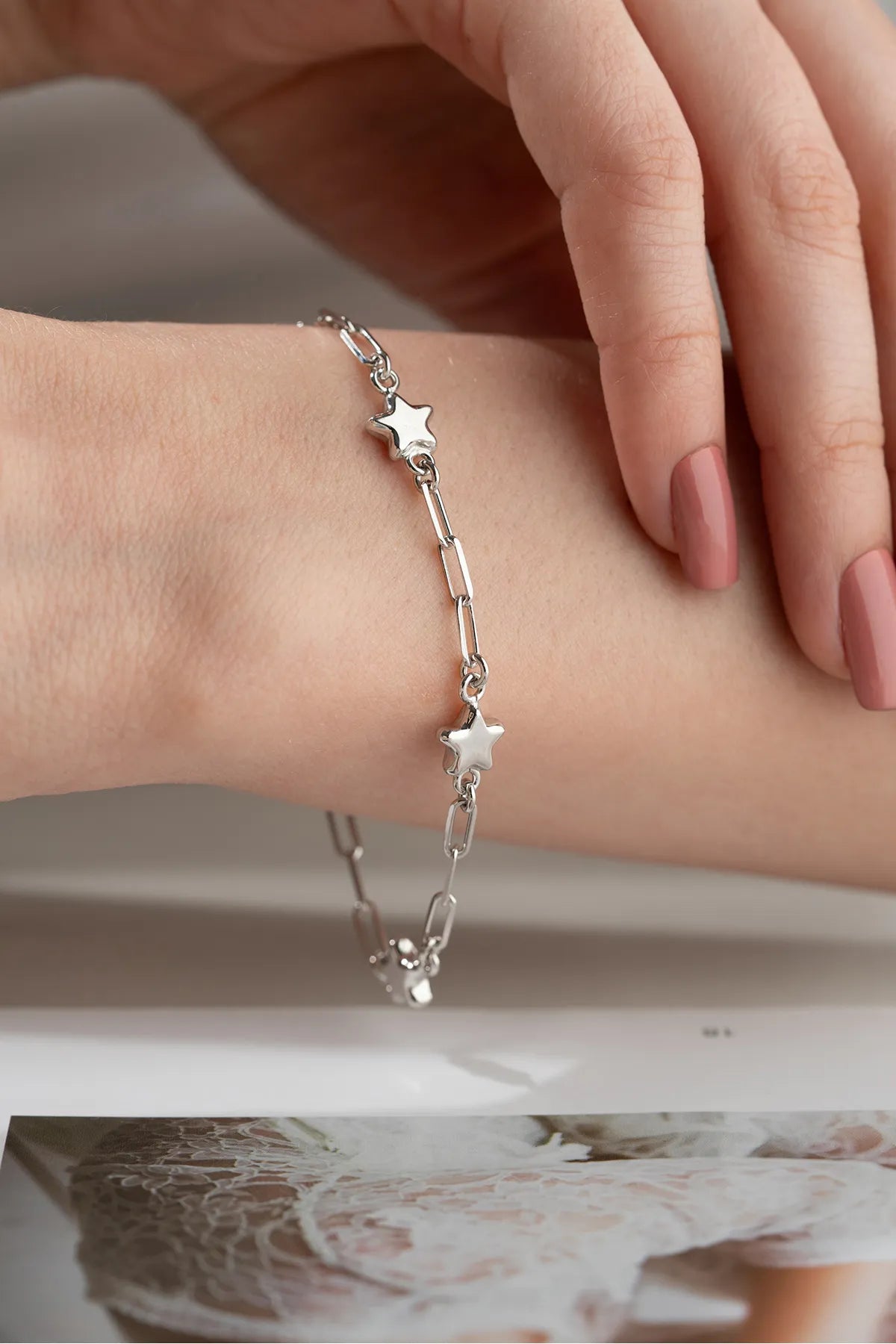 925 Zilveren Armband met Sterren
