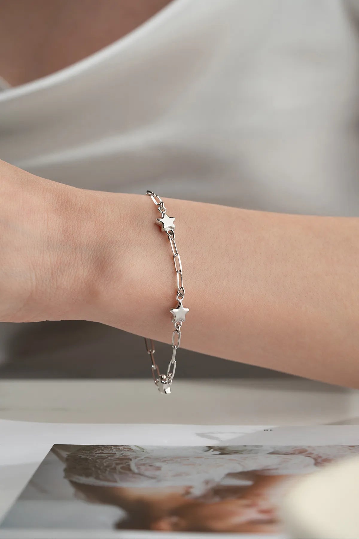 925 Zilveren Armband met Sterren