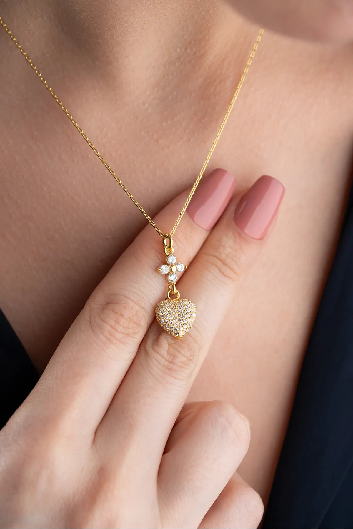 925 Zilveren Ketting met Hart Hanger