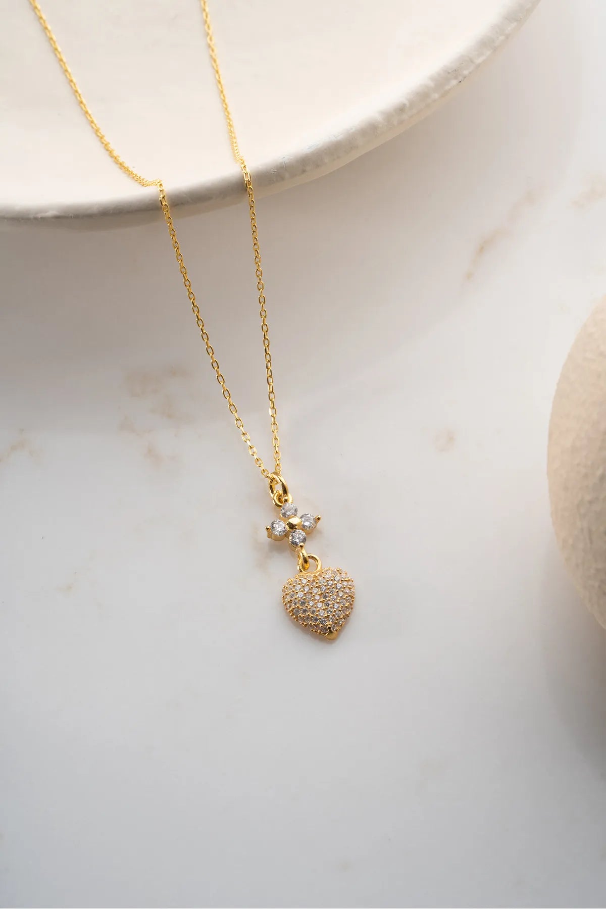 925 Zilveren Ketting met Hart Hanger