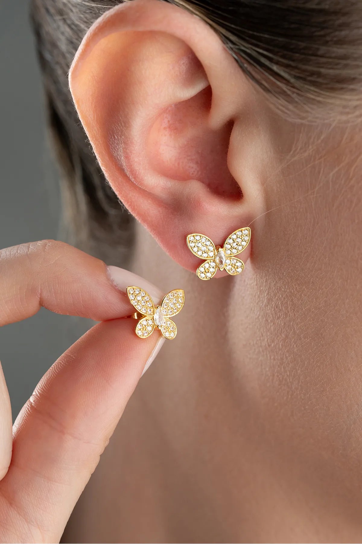 925 Sterling Zilveren Vlinder Oorbellen