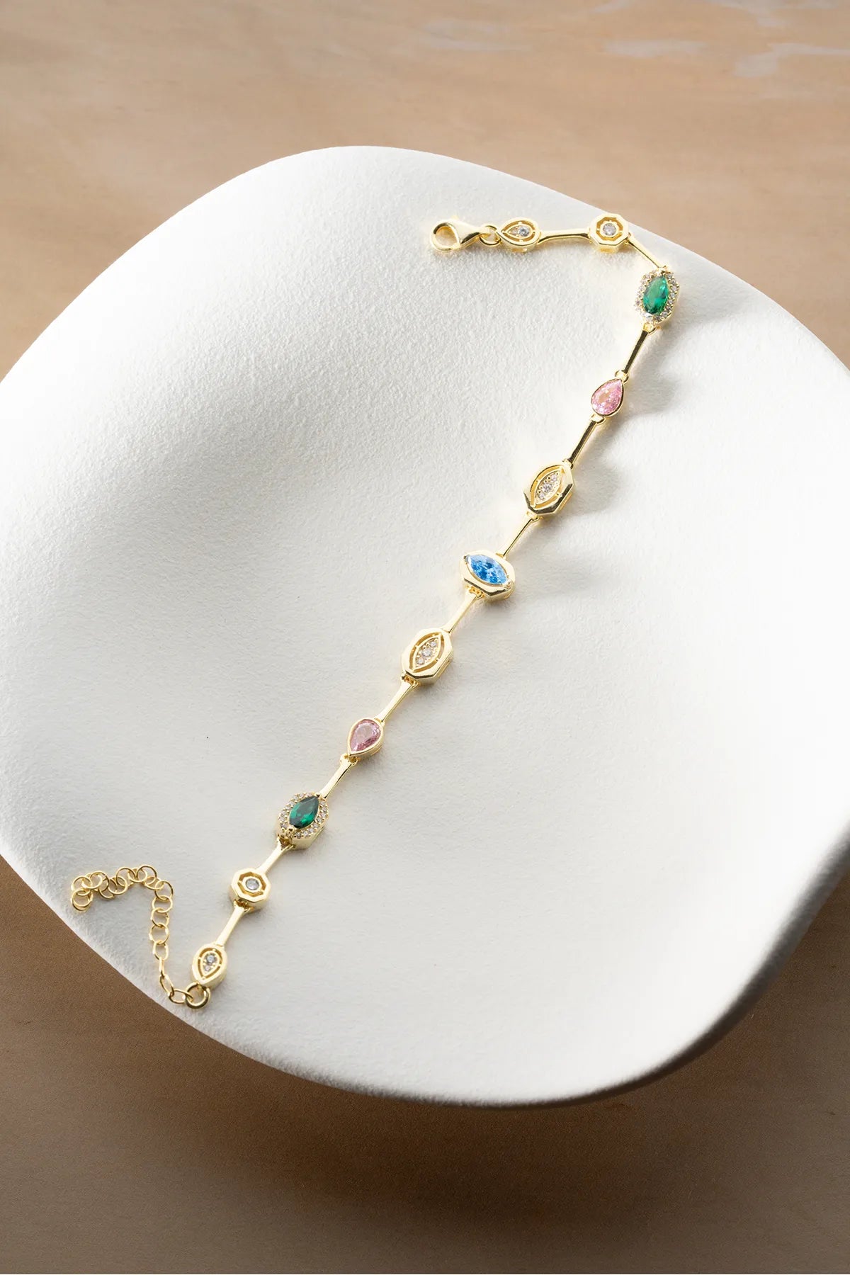 925 Sterling Zilveren Trend Armband met Zirkoonstenen