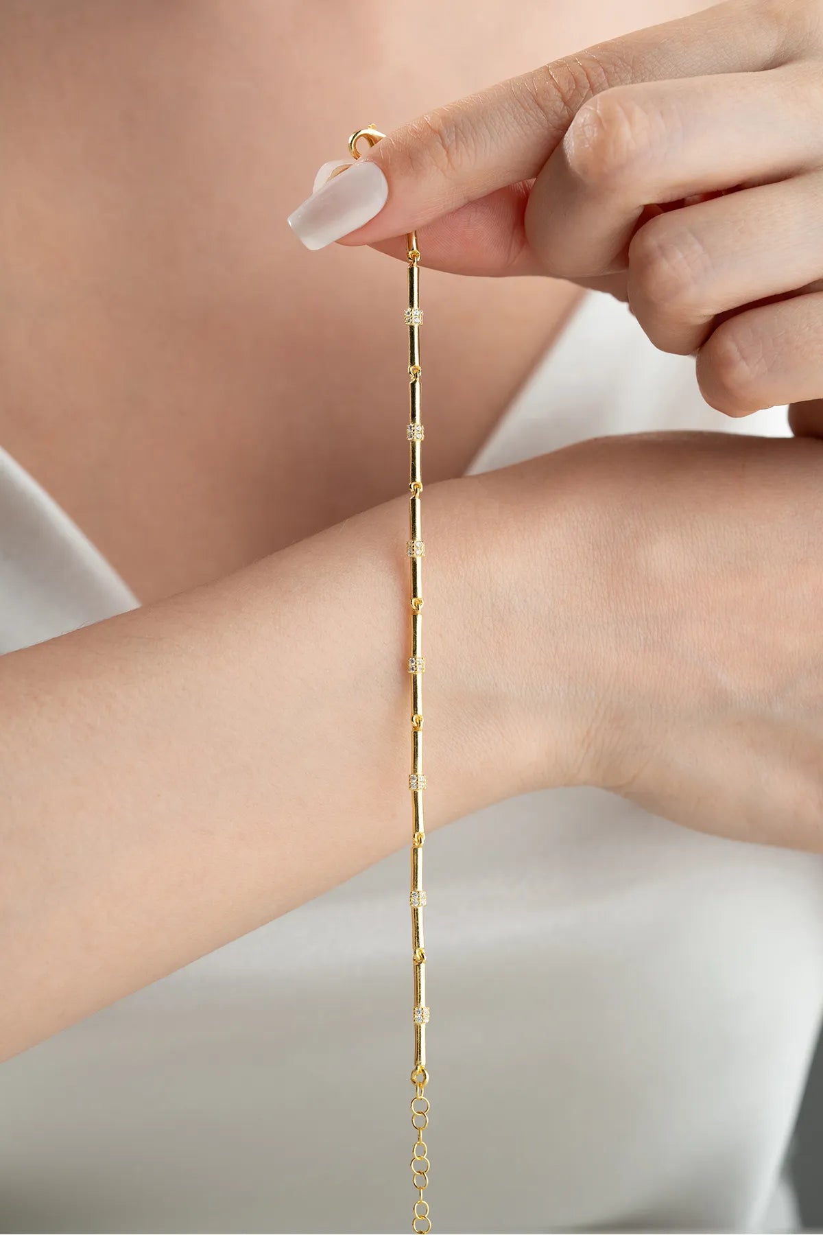 925 Sterling Zilveren Gouden Trend Armband