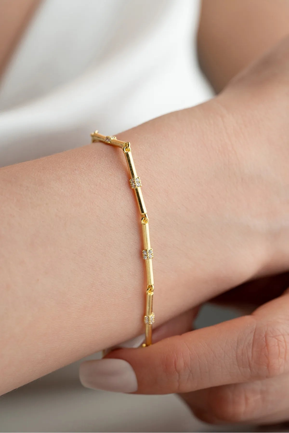 925 Sterling Zilveren Gouden Trend Armband