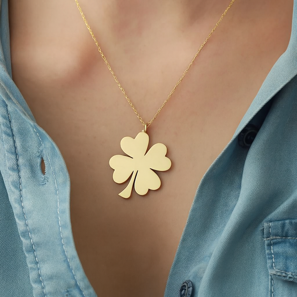Gepersonaliseerde Klavertje Vier Ketting – 925 Sterling Zilver