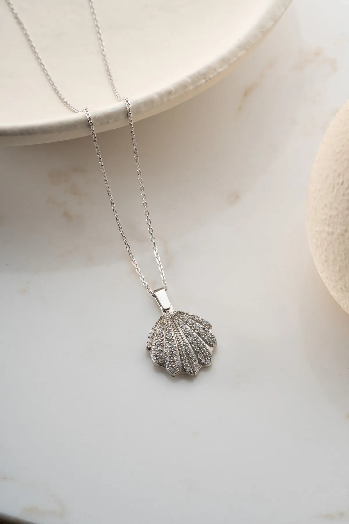 925 Sterling Zilveren Gepersonaliseerde Schelpketting