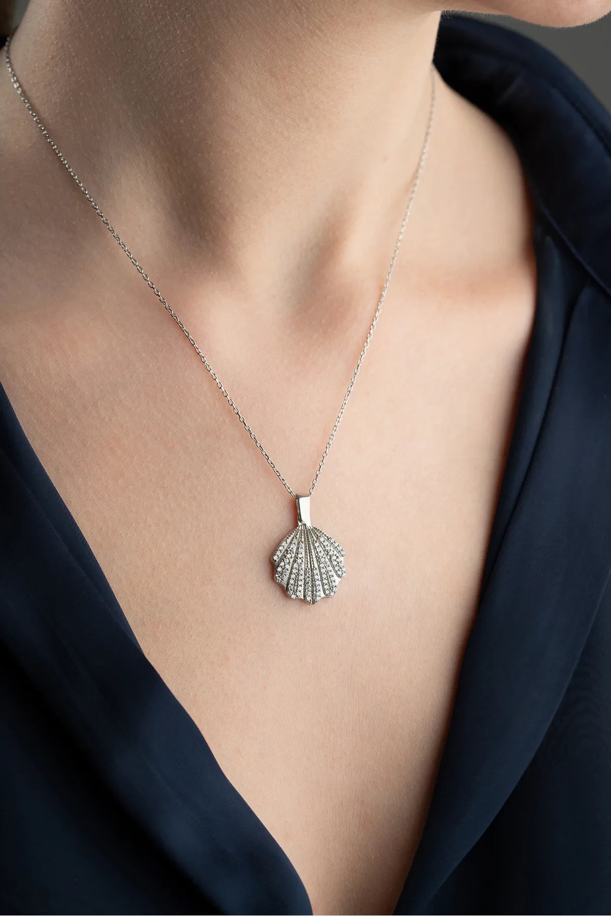 925 Sterling Zilveren Gepersonaliseerde Schelpketting