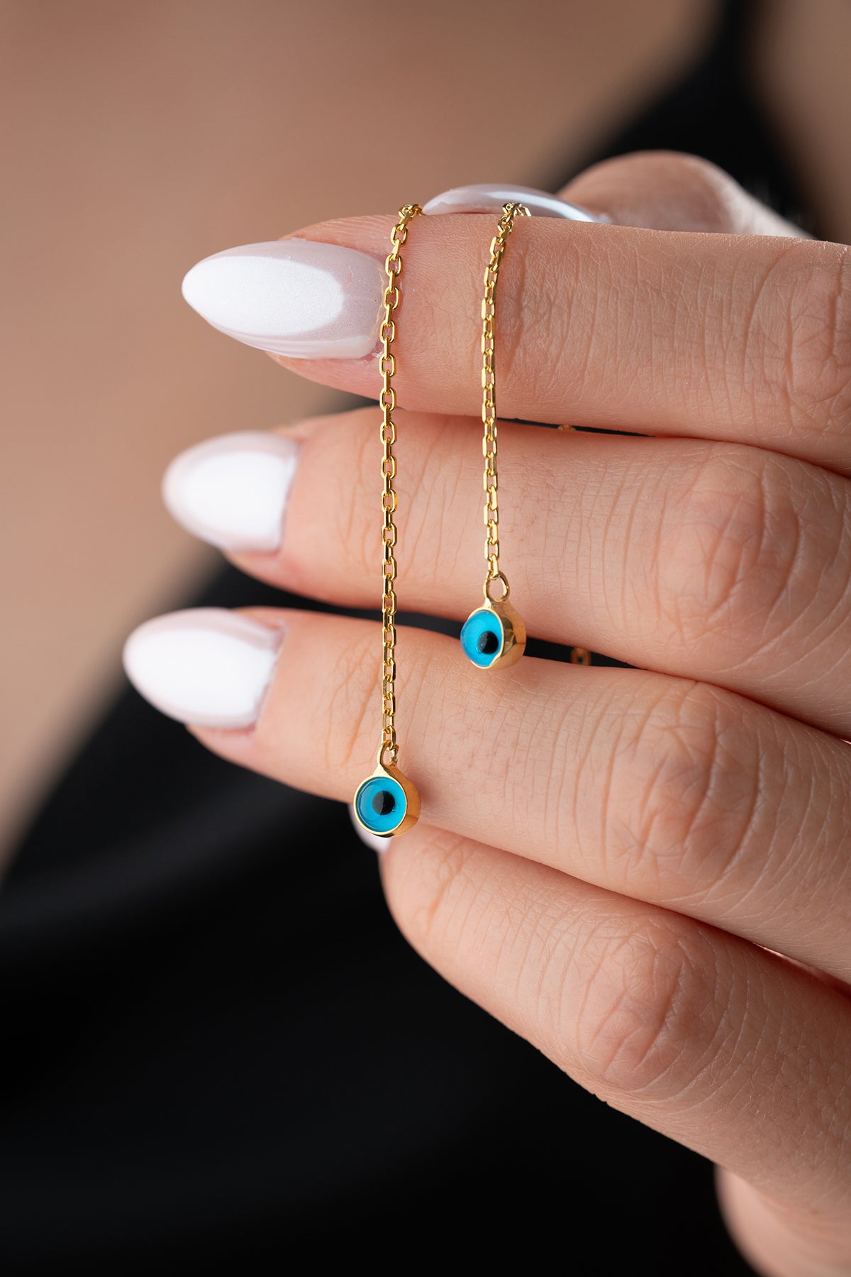 Blue aura earrings - 925 sterling silver