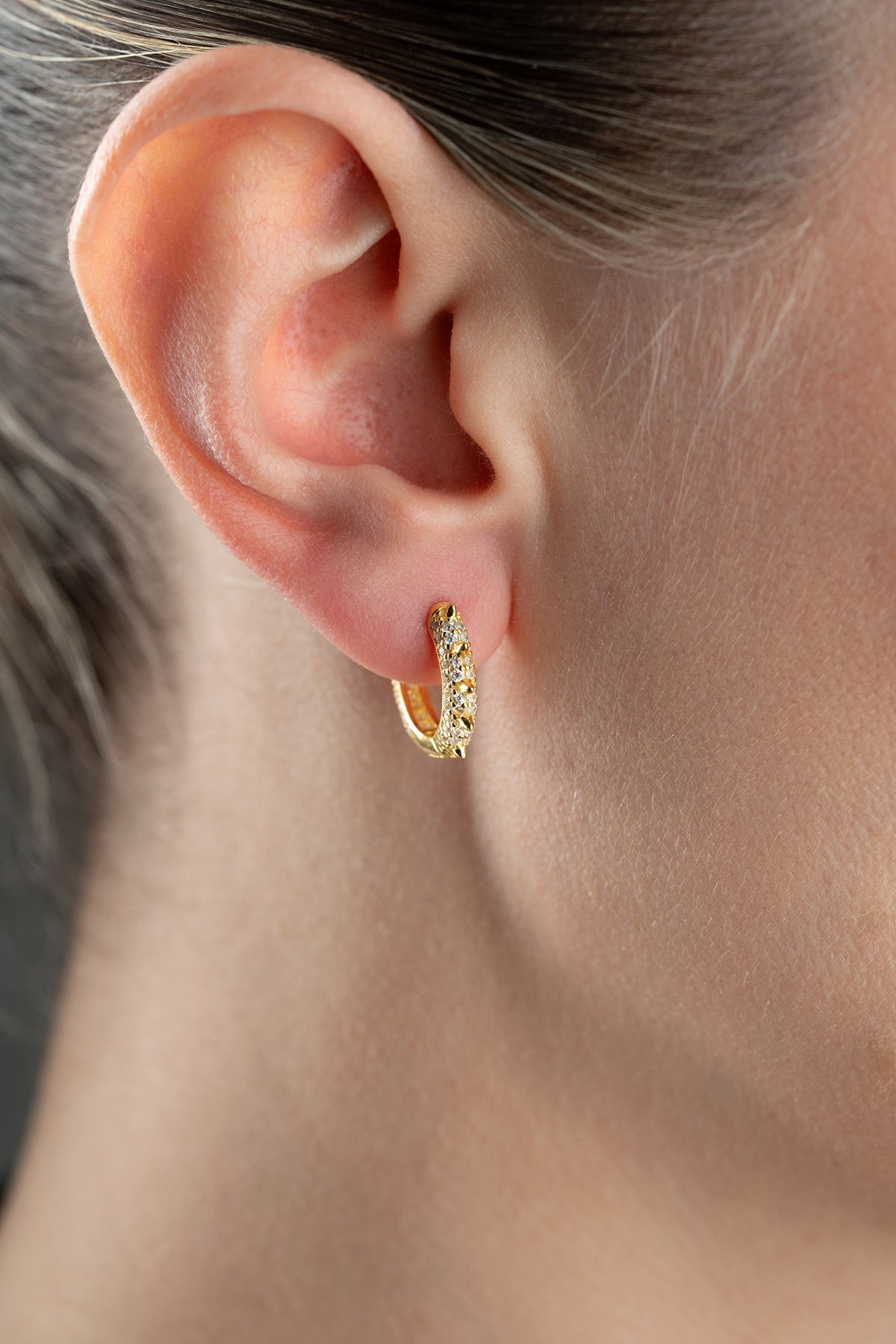 Stellar Spike Oorringen - Zirconia Spikes on Hoops