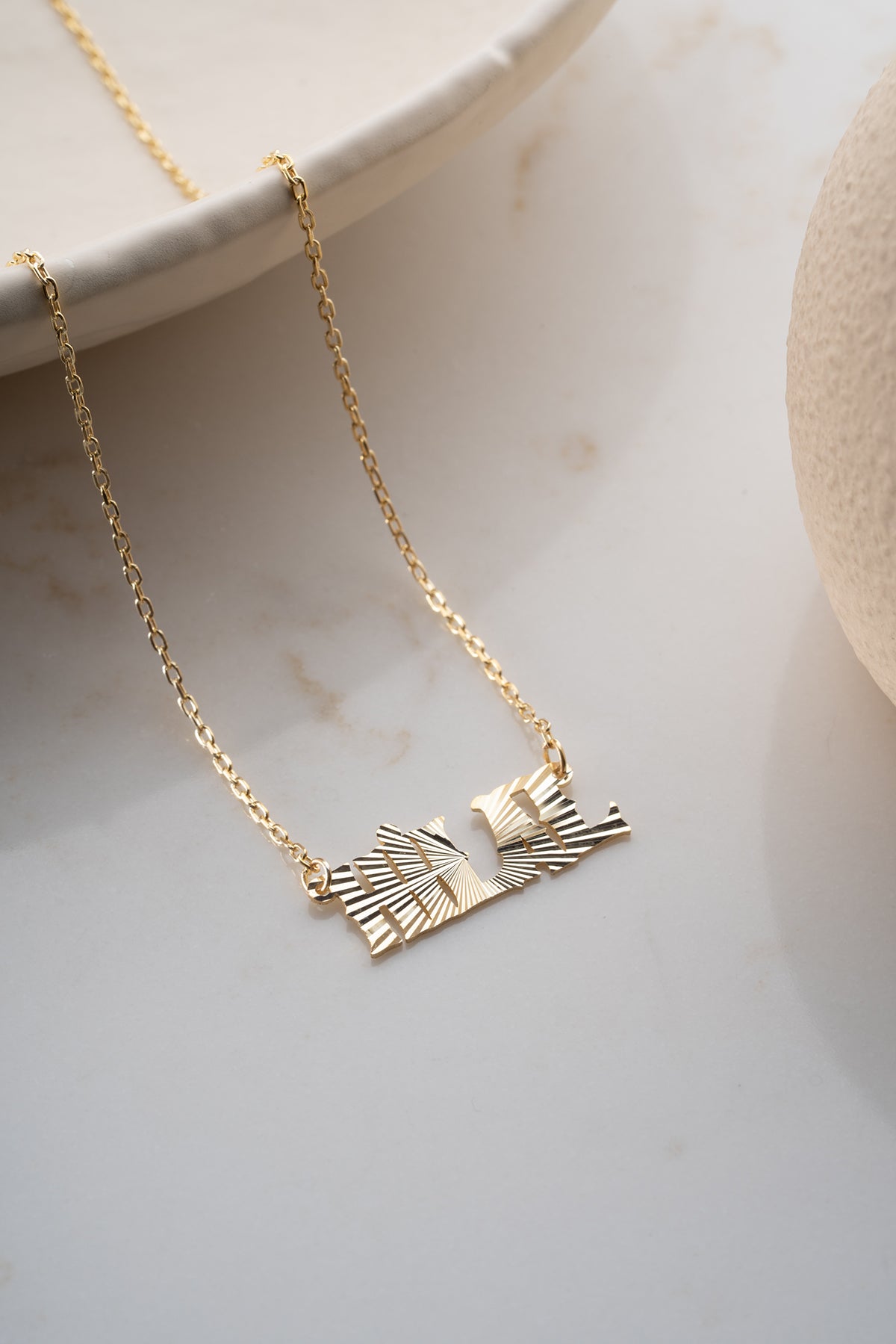 Sunray Name Gepersonaliseerde Zilveren Ketting
