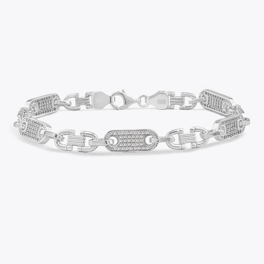 Valter 925 Zilver ketting&armband met zirconia 6,8 mm