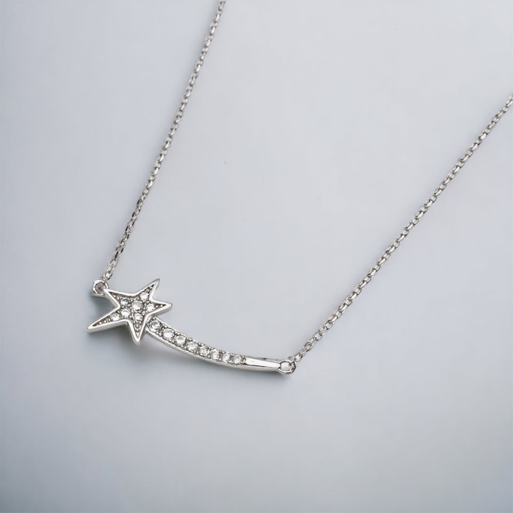 By LYDIAN Zilveren Vallende Ster Ketting NLKY642