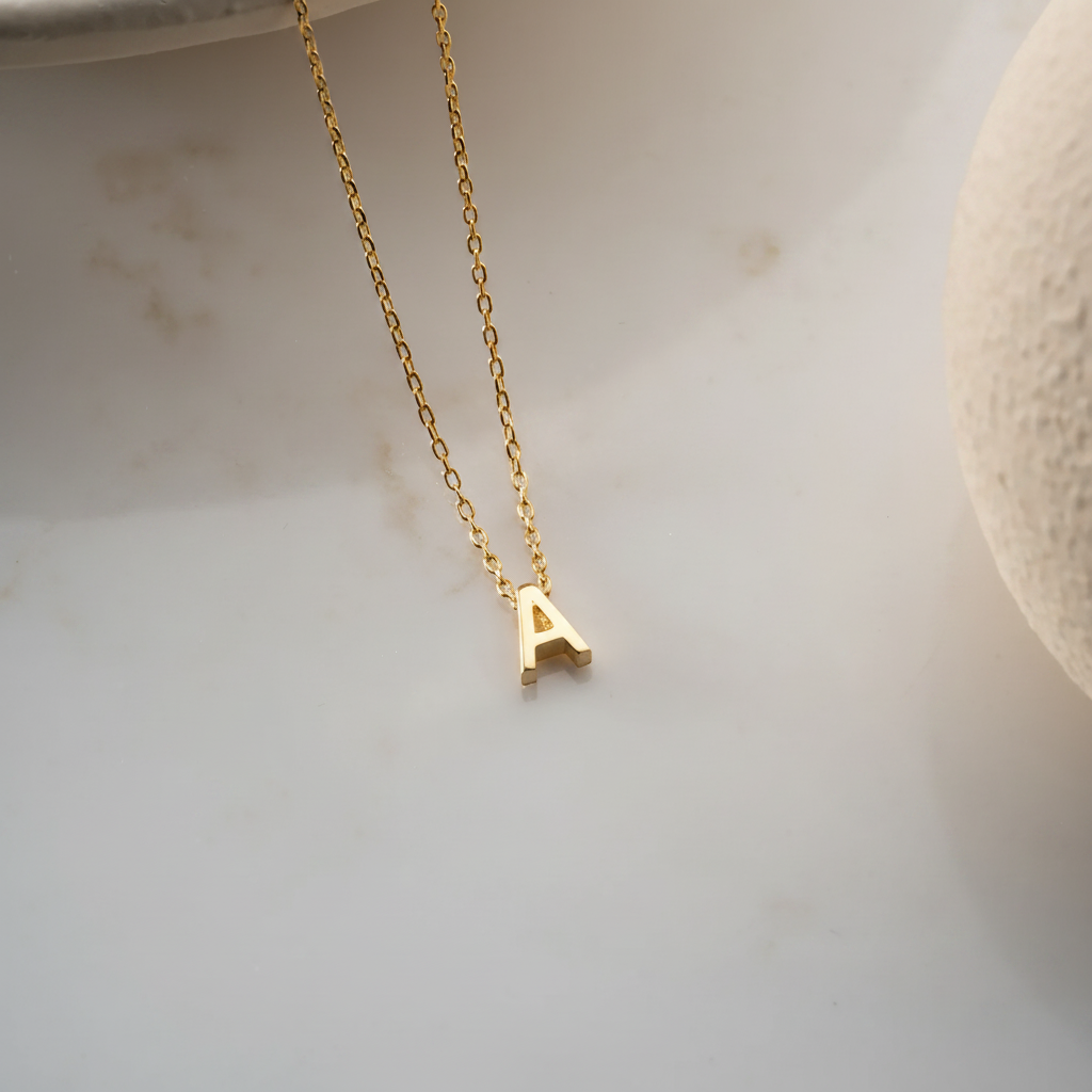 Minimalistische Letterketting – 925 Sterling Zilver