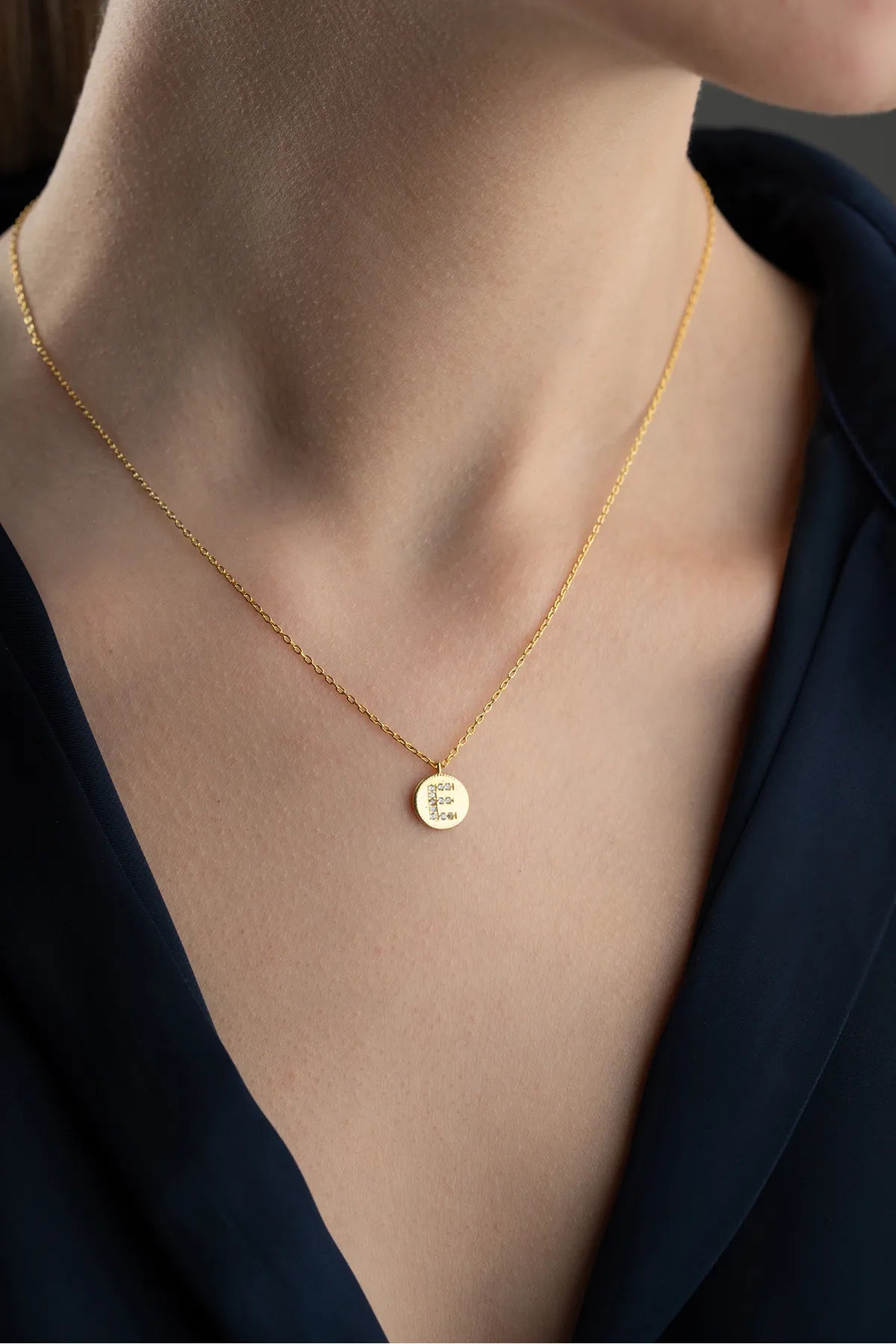 Letterketting met Ronde Plaque – 925 Zilver
