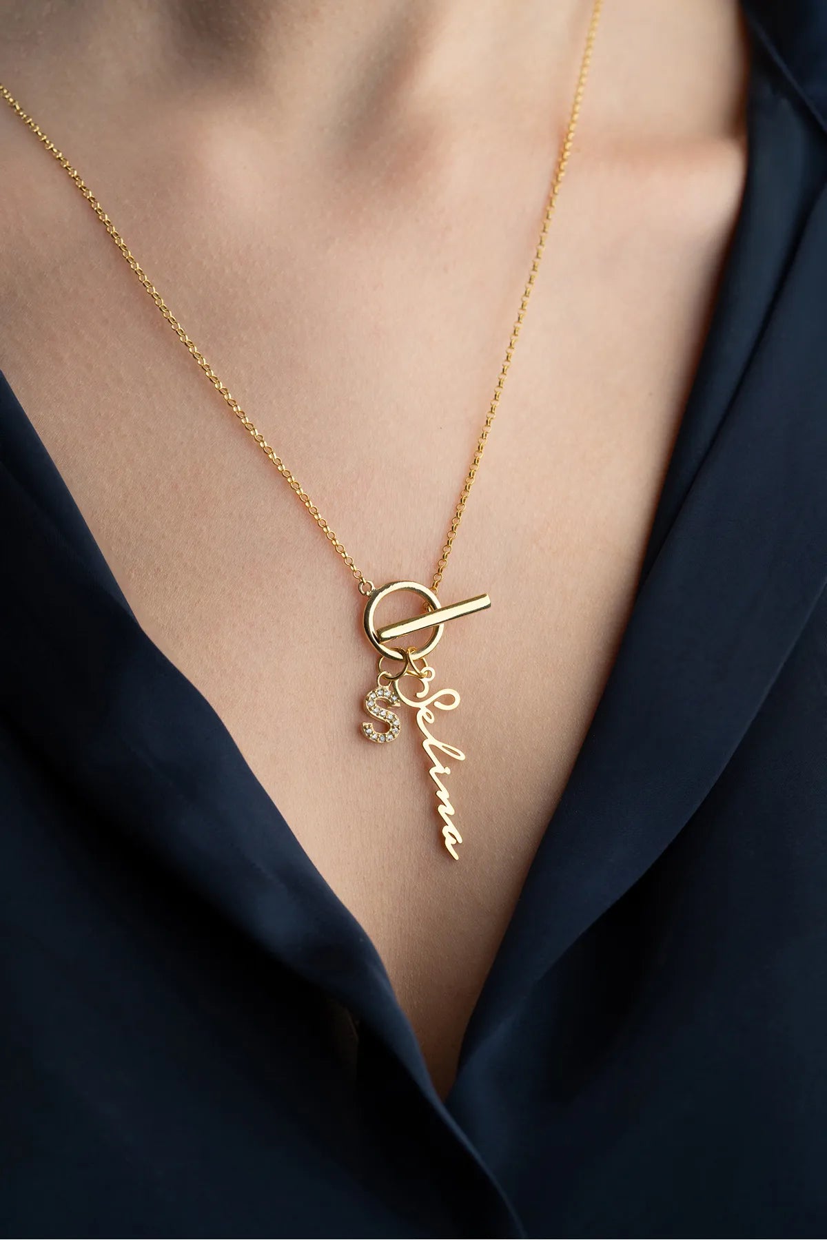 Gepersonaliseerde Naam & Initiaal Ketting – 925 Zilver