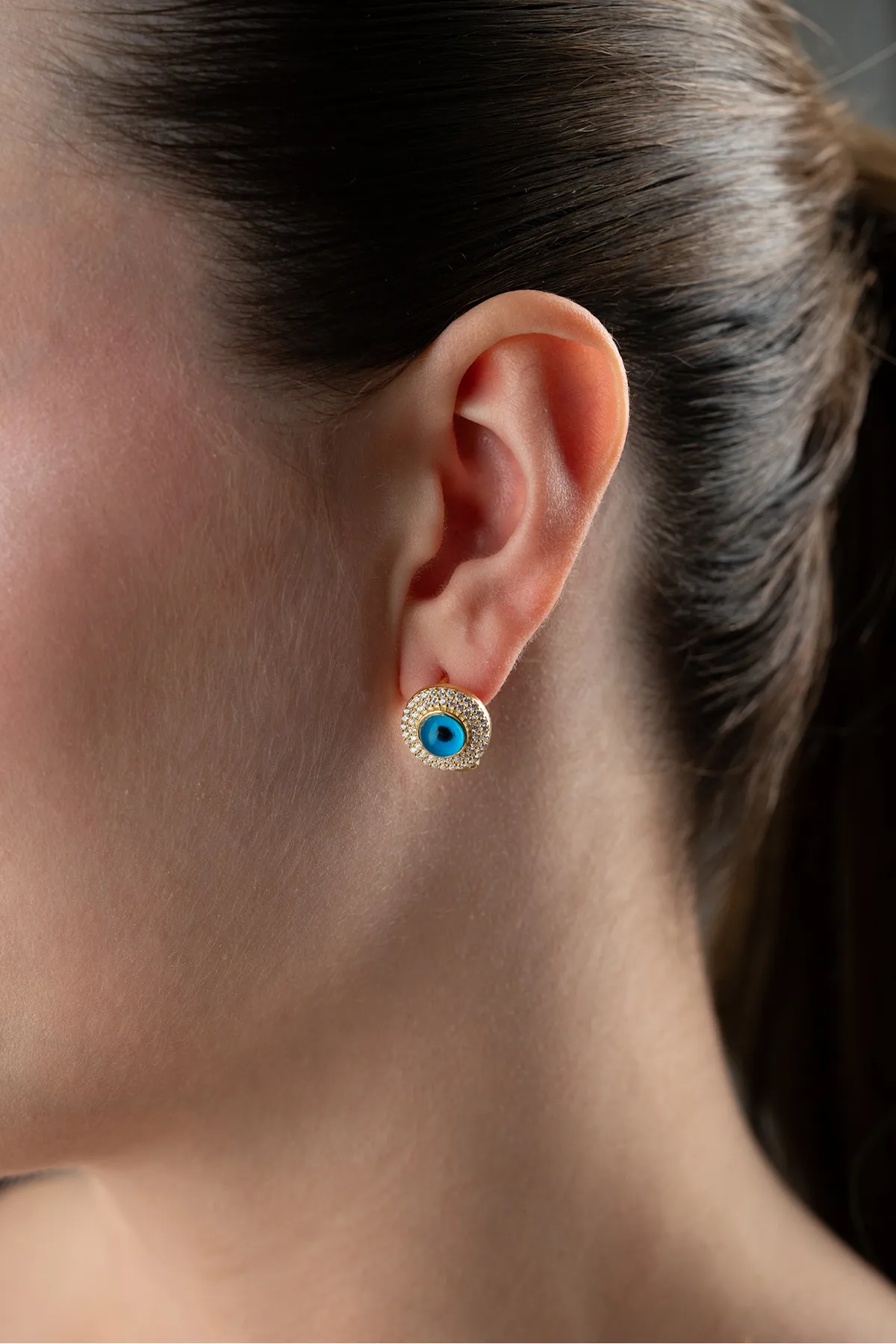 Oorbellen met Oogje – 925 Zilver