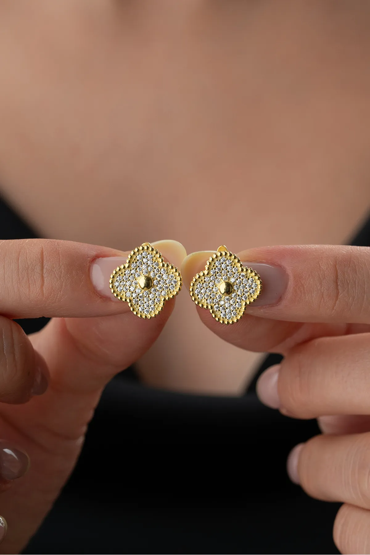 Klavertjevier Oorbellen – 925 Zilver