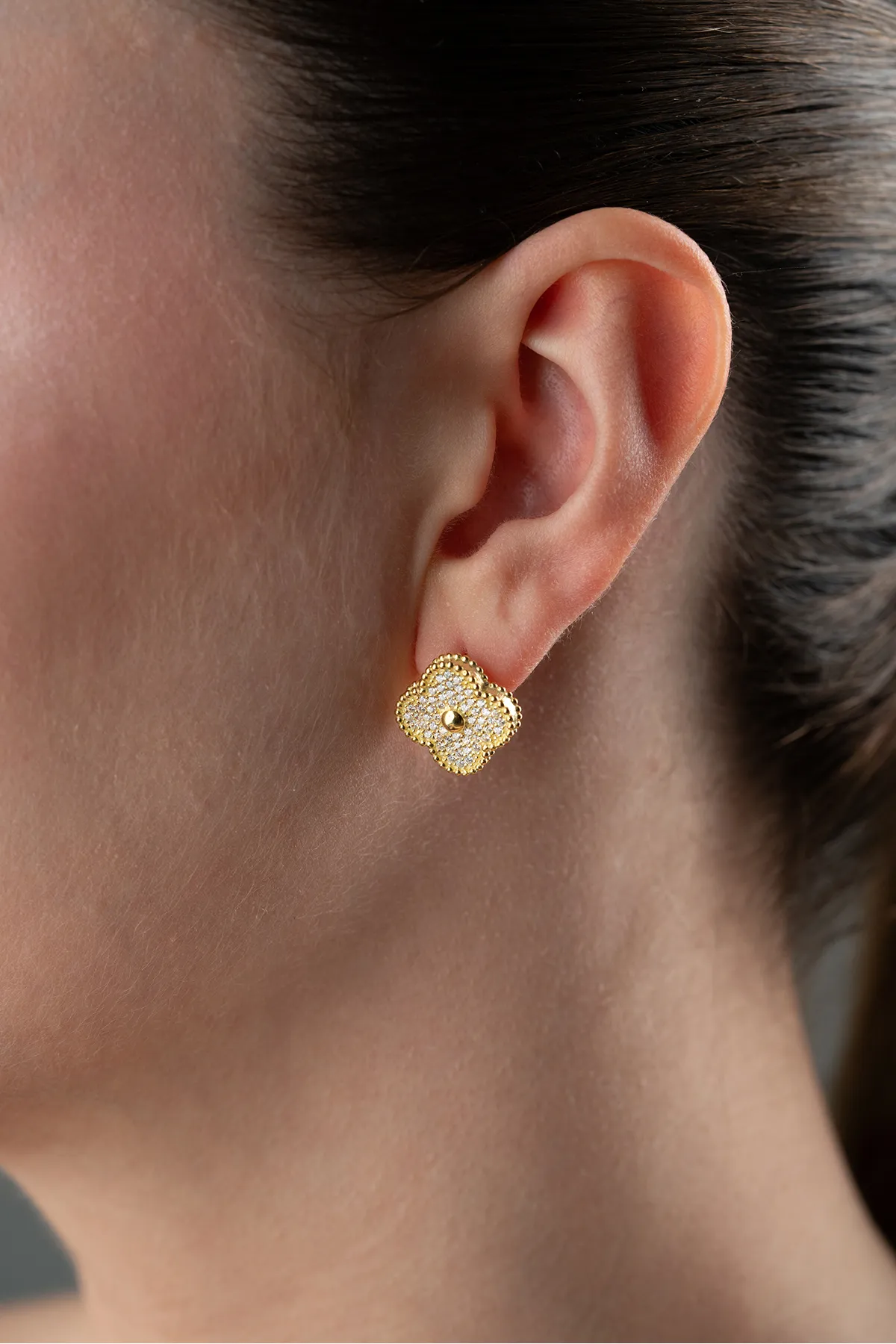 Klavertjevier Oorbellen – 925 Zilver