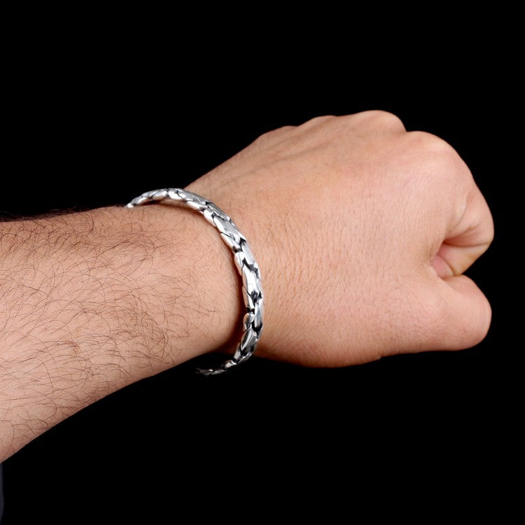 König Schakel 925 Sterling Silber Herren Armband