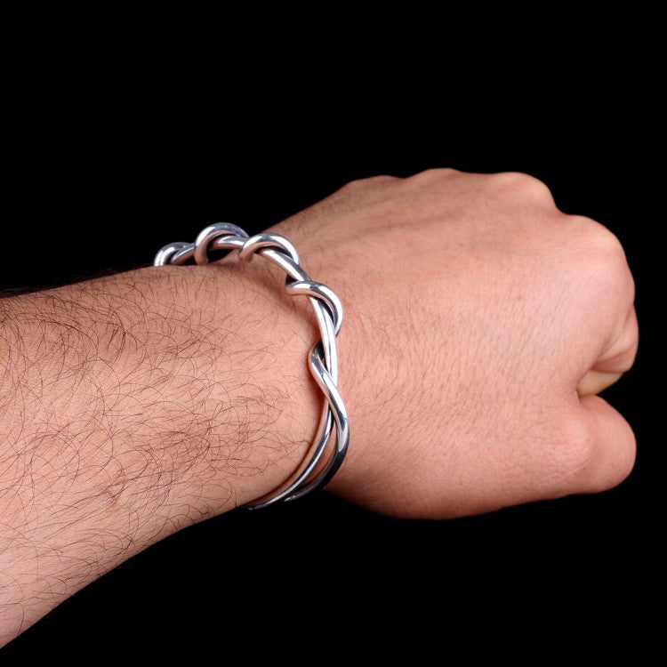 925 Sterling Zilveren Gevlochten Armband – 8mm