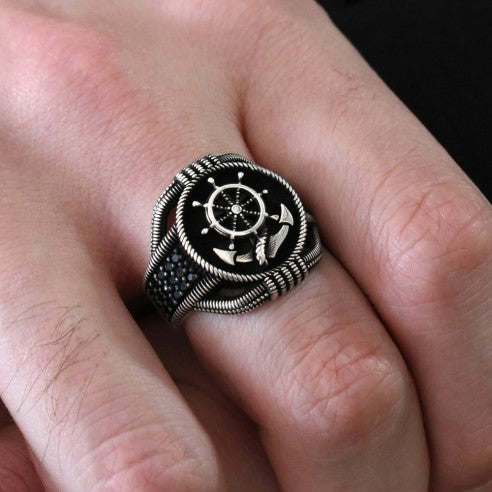 Anker Heren Zilveren Ring