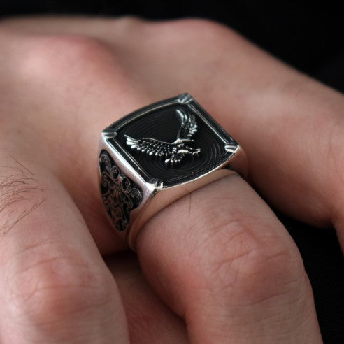 Adelaar Zegelring in Zilver