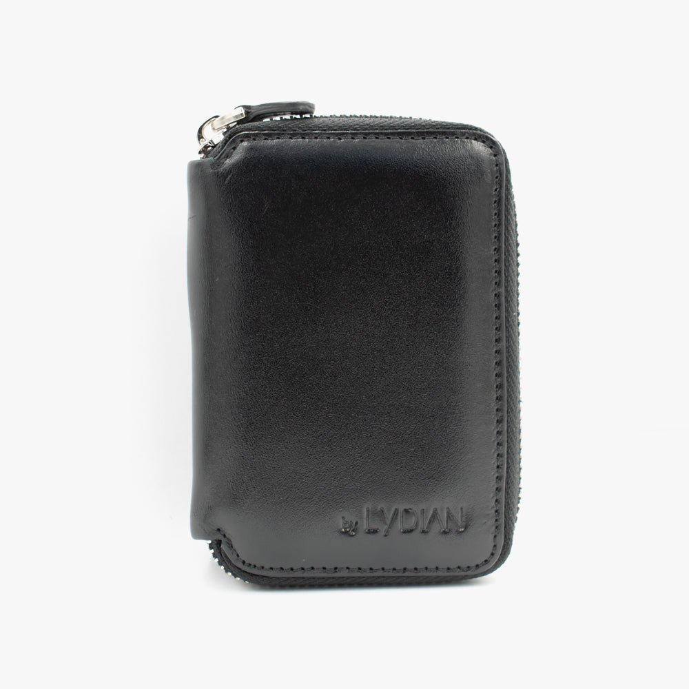 Black Leather Zipper Wallet BLW796-S 1