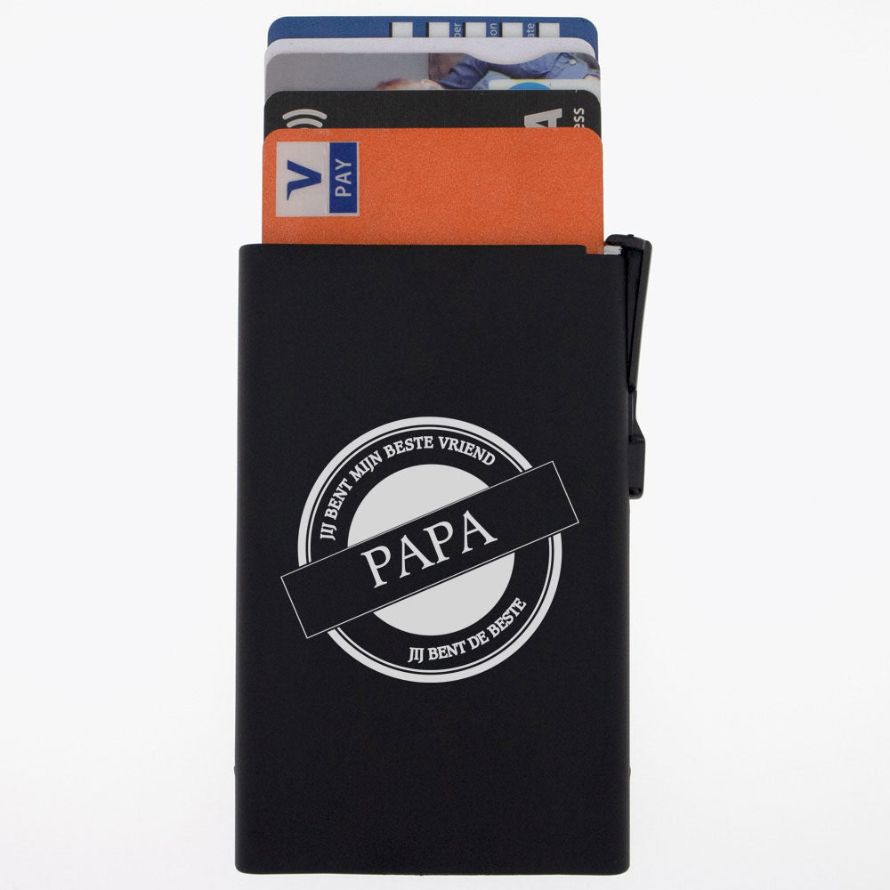 RFID Pashouder met tekst - Metaal